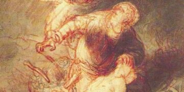 Per compiacere Iddio, il patriarca Abramo sacrifica il suo adorato figlioletto Isacco